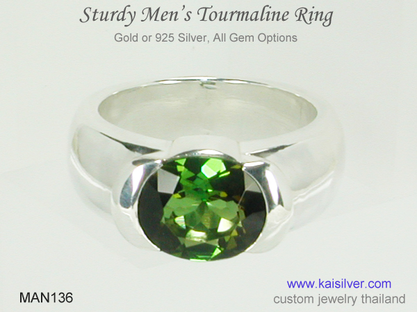 tourmaline gemstone ring custom