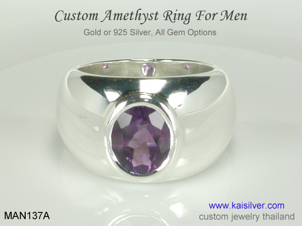 oval gemstone ring for men