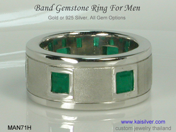 white gold ring for men