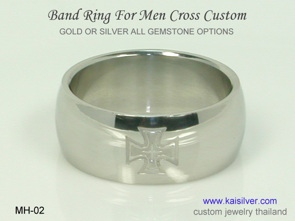 band ring for men cross