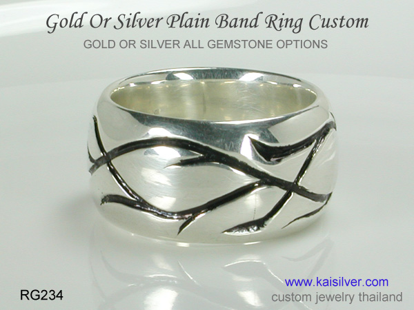 silver band ring custom 